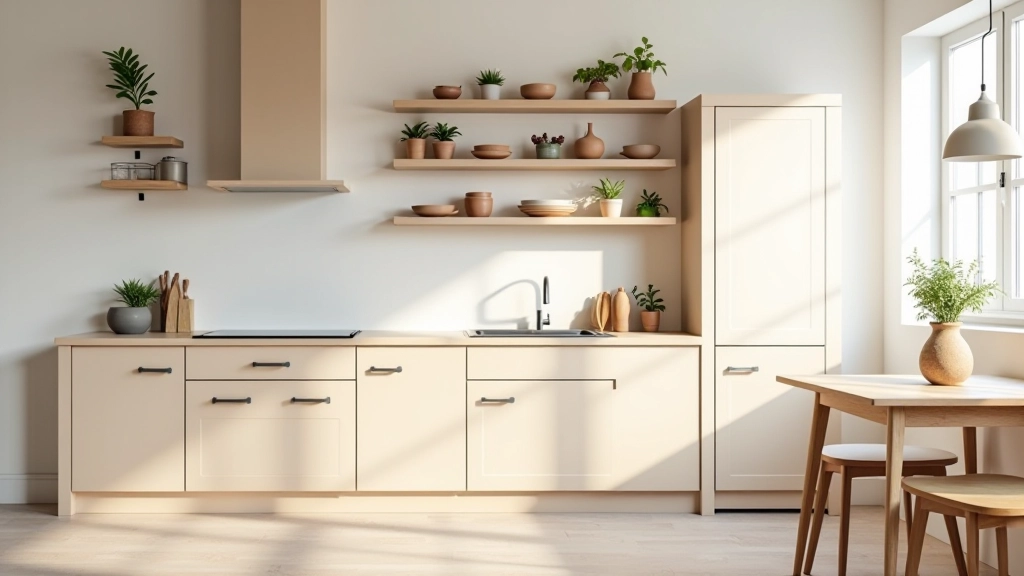 Cozinha compacta organizada com soluções multifuncionais