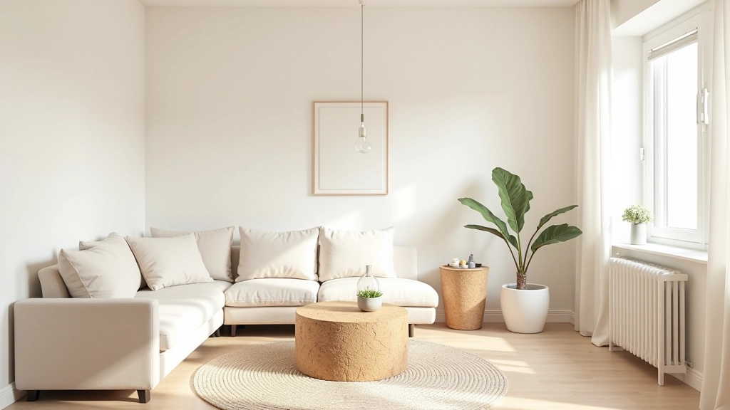 Espaço organizado com móveis multifuncionais e paleta clara